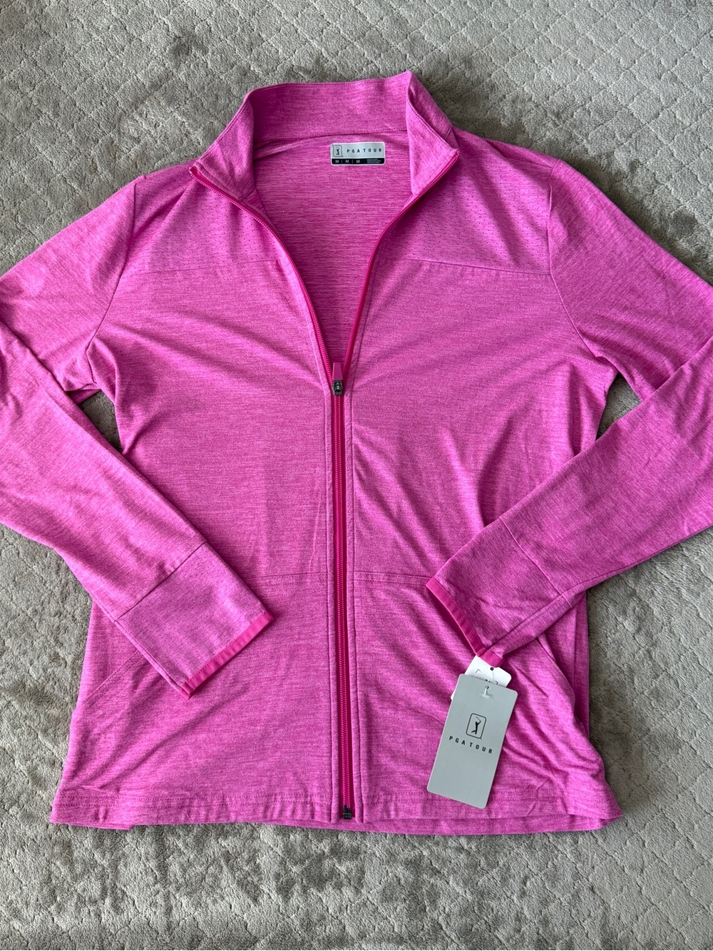 PGATour Women’s Pink Full Zip Golf Jacket M